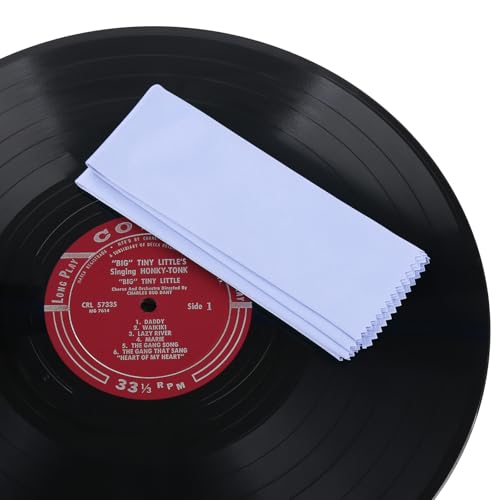 Record Cleaning Cloth, 6 Pack 12''x12'' Anti-Static Microfiber Towel by Gartopvoiz Lint-Free Cleaner for LP Record Vinyl, Glasses, TV Screen, Laptop