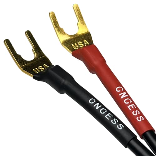 CNCESS Female Banana Jack to Spade Plug for Speaker Cable (Large Spade) - size: Large Spade