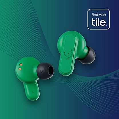 Skullcandy Dime 2 Wireless In-Ear Bluetooth Earbuds - Dark Blue/Green | Bluetooth, Noise Isolating Fit, 12 Hours Battery, Microphone for iPhone Android, Easy Carry with Integrated Lanyard - color: Dark Blue/Green, size: One