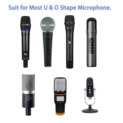 Disposable Microphone Cover 800 PCS | Individually Wrapped Mic Cover, Elastic Band Design Suits for Most Handheld Microphones, for Public, Karaoke, Non-woven - color: 800 PCS-Black