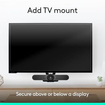 Logitech MeetUp Video Conferencing System 4K 3 Microphones - Black | 1080p/720p, 3 microphones, adjustable speakers, wide field of view 120°, PC/Mac/laptop/MacBook/tablet compatible - style: MeetUp