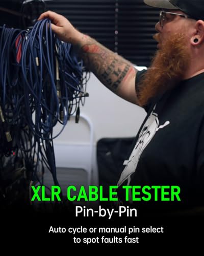 XVIVE AT-3 Audio Tester Ultra, Split-Design 5-in-1 Signal Generator, Long-Distance XLR/DMX Cable Tester,Phantom Power Checker, XLR Input Meter, Headphone & Built-in Speaker Monitor, USB-C Rechargeable - style: AT-3 ULTRA