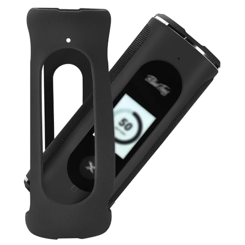 Carrying Silicone Cover Case Compatible with Blue Tees Golf Player+ GPS Speaker with Touch Screen Display (Black)