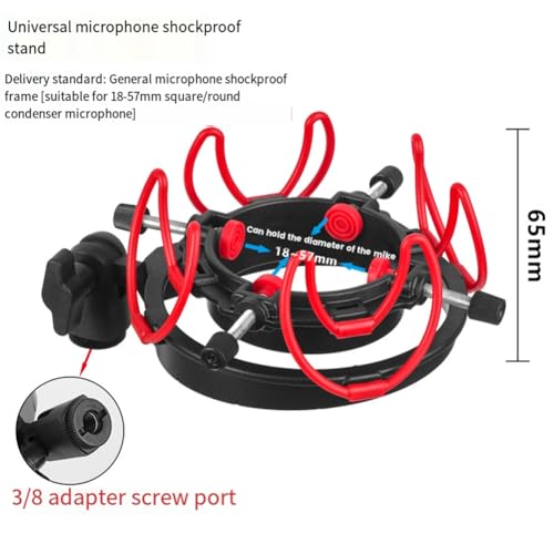 Universal Microphone Shock Mount Adjustable Microphone Stand for All Microphones Size at 18mm-57mm