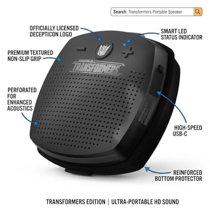 Transformers TF-Y16 Bluetooth Speaker, Megatron Black - color: Megatron Black