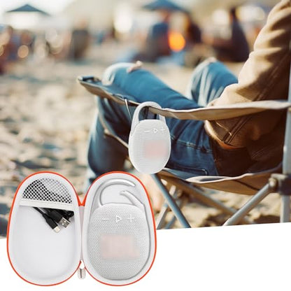 Carrying Case for JBL Clip 5 and for JBL Clip 4 Speaker - color: white
