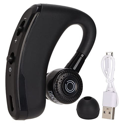 V9 Bluetooth Earpiece, Single Ear Hook Earphone, 14 Hours Talktime, Noise Cancelling Bluetooth Headset for Sports Driving Business