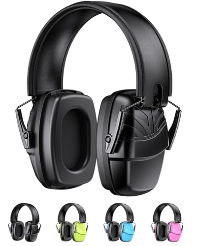 2Pack Ear Protection NRR 35dB Hearing Protection Ear Muffs for Shooting - color: Black