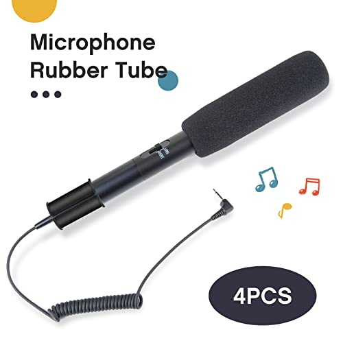 Boao 4 Pcs Microphone Shock Mount Rubber Spacer Tube | Microphone Sleeve Washer Compatible with Rode NTG Shotgun Fx3 Mic Shock Mount