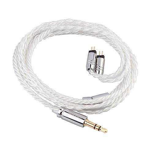 Linsoul Tripowin Solstice 26AWG Silver-Plated Copper HiFi IEM Cable for in Ear Monitor, Audiophile(2pin 0.78mm) | for in Ear Monitor, HiFi Wired Earbuds, Gaming IEM, Audiophile& Musician Use, 2pin 0.78mm - size: 2pin