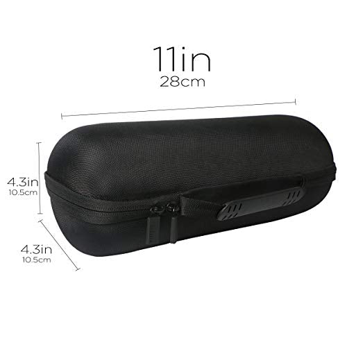 co2CREA Hard Travel Case for JBL Charge 5/4 Speaker, Black+Royal Blue | Portable Travel Bag Replacement with Custom Molded Interior and Handle, Shockproof EVA Shell and Soft Lining - color: Outside Black and Inside Royal Blue