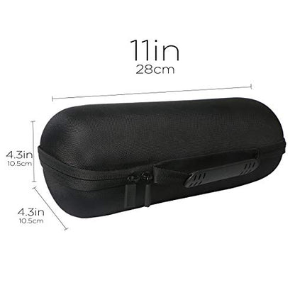 co2CREA Hard Travel Case for JBL Charge 5/4 Speaker, Black+Royal Blue | Portable Travel Bag Replacement with Custom Molded Interior and Handle, Shockproof EVA Shell and Soft Lining - color: Outside Black and Inside Royal Blue