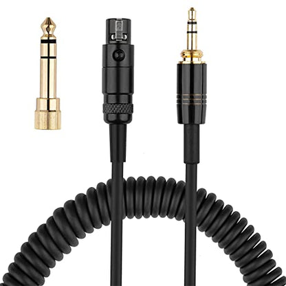 Replacement Audio Cable for Beyerdynamic DT 1990 Pro, DT 1770 Pro, DT 990 Pro, DT 990 Pro X, DT 770 Pro, DT 770 Pro X Headphone, for AKG Q701, Q702, K712, K240, With 6.35mm Adapter (4.6 FT-13.4 FT)