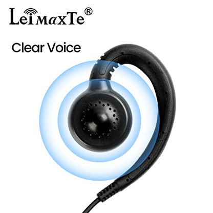 Walkie Talkie Headset Compatible with Baofeng, Kenwood Two Way Radio with Mic PTT Surveillance Earpiece, C-Ring - color: C Ring