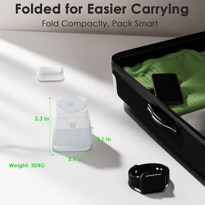 Minthouz 3 in 1 Charging Station for iPhone, Wireless Charger for Apple, MagSafe Charger with Night Light, 360° Rotation, Compatible with iPhone 16, 15, 14, 13, 12 Pro, Apple Watch & AirPods Pro 4/3/2