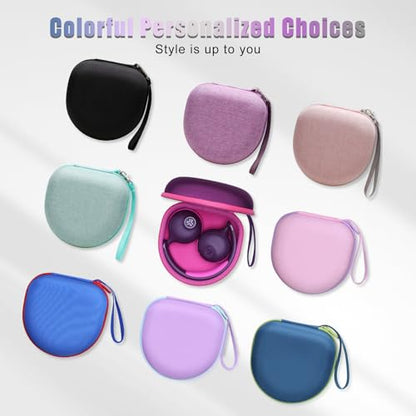 Kids Headphones Case for Jlab/iClever/Acer Headphone,Purple+Pink,Case Only | for iClever BTH12 HS19 BTH20 BTH22 BTH26/JLab JBuddies ANC/Candy Bila/Acer/JBL/MIDOLA/JoySpark/ADOOPE Etc Cute Kid Headphone - color: Purple+Pink