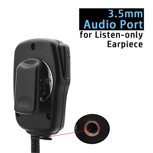 Hand Microphone for Cobra microTalk Radio ACXT345 ACXT545 CX112 CX190 CX1035R FLT CXT645 CXY900 PR270 PX650 PX655 RX380 RX385 Shoulder Lapel Speaker Mic with Clip Audio Jack Straight 1-pin
