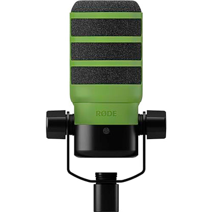 Rode PodMic Cardioid Dynamic Broadcast Microphone with WS14 PodMic Pop Filter - Green
