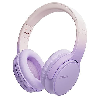 Wireless Headphones, Bluetooth Over Ear Headsets with Microphone, Hi-Fi Audio, 60H Playtime, Touch Control, Foldable Lightweight, On-Ear Headphones for Girls Women, Travel, Work, - color: Lavender Purple