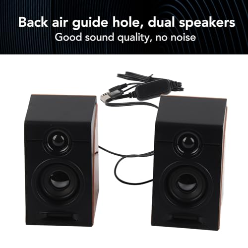 Computer Speakers, USB Powered Wired HiFi Stereo Sound PC Speakers Adjustable Volume with 3.5mm Cable, Desktop Speakers for TV Laptop Monitor