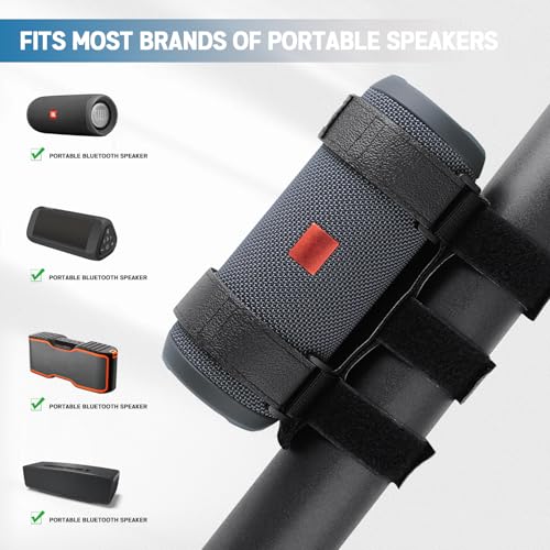 Portable Speaker Mount for UTV Sound Bar Fits JBL Side by Side Accessories | Golf Cart, Ebike, Scooter, Boat, Railing, Removable Bluetooth Wireless JBL Speaker Holder Strap, Fits JBL Charge 5 6 Flip 5 6 - style: Without Carabiner