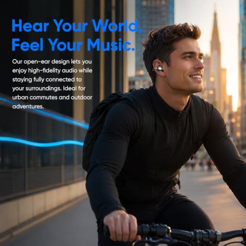 Open-Ear Clip-On Earbuds Bluetooth 6.0 Wireless Headphones Open Ear Buds