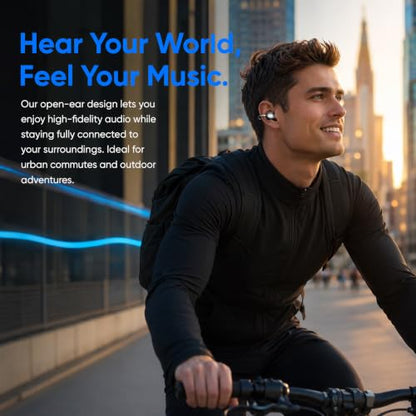 Open-Ear Clip-On Earbuds Bluetooth 6.0 Wireless Headphones Open Ear Buds