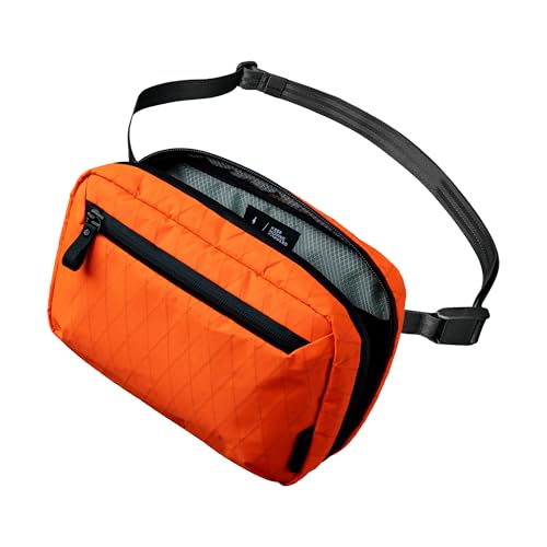 ALPAKA Elements Tech Case Tech 파우치 2.1L 케이블 백 핫 오렌지 X-Pac RVX21 | 내후성 원단, YKK 아쿠아가드 지퍼, 탈착식 어깨끈, 전자 제품 및 액세서리, 일상 업무 여행에 이상적 - color: 핫 오렌지-2.1L-X-Pac RVX21