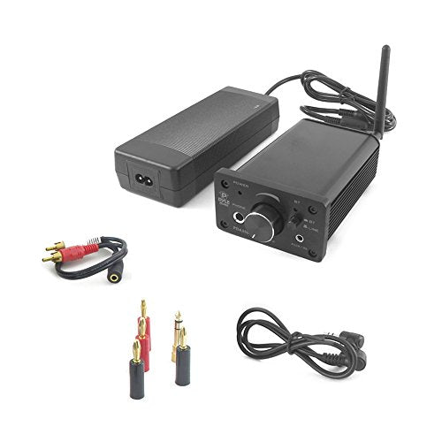 Pyle PDA35BT 100 Watt Mini Bluetooth Power Digital Class D Amplifier & Headphone Amplifier with Two Aux Inputs - 2 Channel Stereo Output - Portable Compact