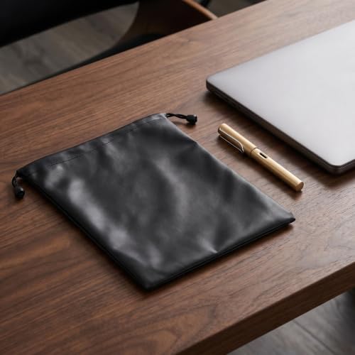 Pu Headphone Storage Bag Large Capacity Over-Ear Headset Pouch Waterproof Protective Portable Carrying Case for Travel and Daily Use Black