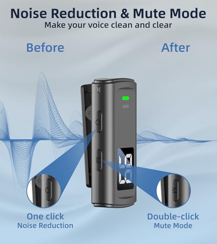 NPTCL Wireless Lavalier Mini Microphone for iPhone Video Recording
