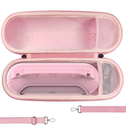Protective Case for Beats Pill Bluetooth Speaker with Handle | Silicone Cover and Hard Carrying Case for Beats Pill Speaker Accessories with Shoulder Strap (Pink) - color: Pink