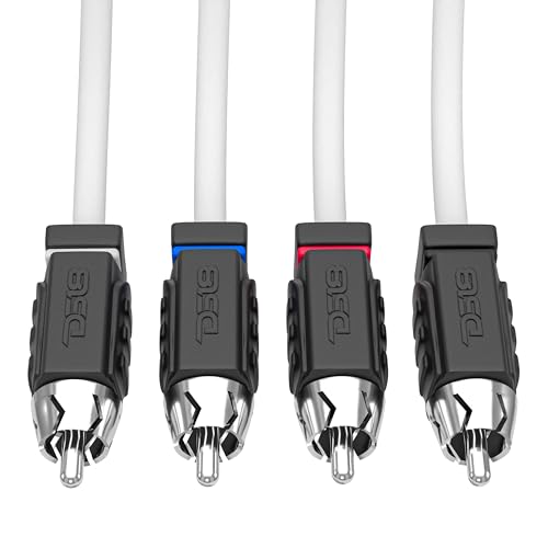 DS18 MOFCR-6FT.4CH 4 Channels OFC Marine RCA Audio Stereo Cable - 6 Feet - style: 6 Ft 4 Channel