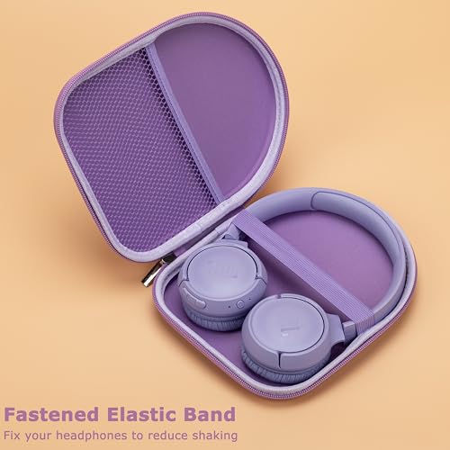 Ginsco Case Compatible with JBL Tune 510BT/520BT/500BT with Sony WH-CH520/510, Ultra-Slim Hard Shell Headphone Case for On Ear Headphones (Purple) - color: Purple