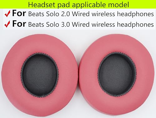 Replacement Ear Pads Compatible with Beats Solo3.0 Wireless Psychedelic red - color: Psychedelic red