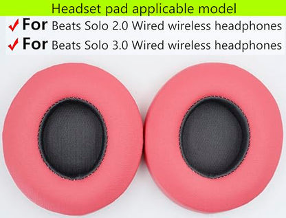 Replacement Ear Pads Compatible with Beats Solo3.0 Wireless Psychedelic red - color: Psychedelic red