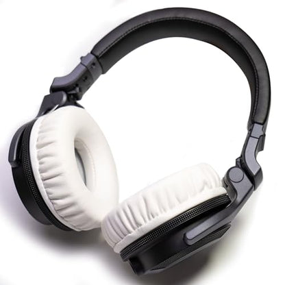 Soft Protein Leather Ear Pads for Pioneer HDJ CUE1 Cue One, HDJ500 DJ Headphone (White) - color: White
