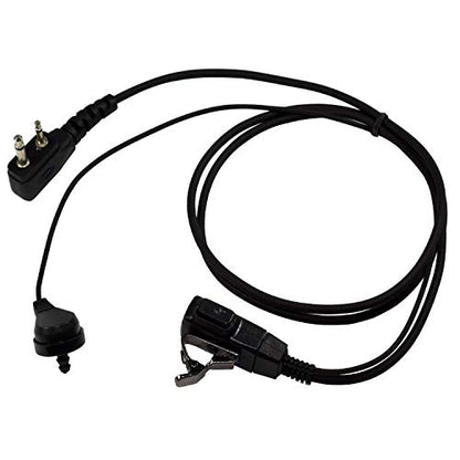 HQRP 2X 2 Pin Acoustic Tube Earpiece Headsets Mic Compatible with ICOM IC-A20, IC-A21, IC-A22, IC-A22(E), IC-A22E Sun Meter
