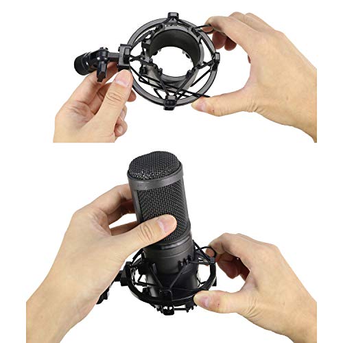 YOUSHARES AT2020 Shock Mount, Microphone Shock Mount Reduces Vibration Noise for Audio Technica AT2020 AT2035 ATR2500 Condenser Mic