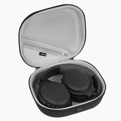 Geekria Shield Headphones Case Compatible with Skullcandy Hesh Evo, Crusher ANC 2/Evo, Venue and More, Replacement Hard Shell Travel Carrying Bag with Cable Storage (Dark Grey)