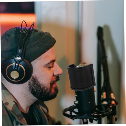 U Shaped Mic Windscreen Shield for Microphone Noise Isolation - size: 10.00X10.00X9.50CM