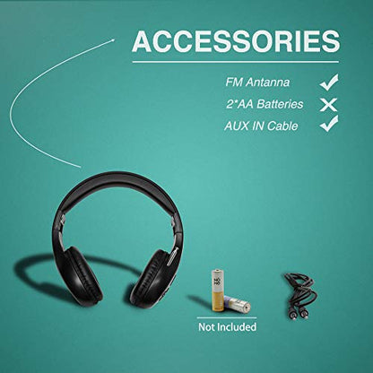 Wireless Personal FM Radio Headphones Ear Muffs with Best Reception | Portable Headset with Radio Built in for Walking, Jogging, Daily Works Powered by 2 AA Batteries (Not Included)