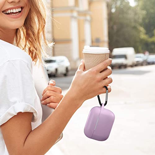 Lerobo for AirPods Pro 2nd/1st Case with Keychain, Lavender | Soft Silicone Protective Cover Compatible with Apple AirPod Pro Case for Women Men, Scratchproof, Shockproof, Dustproof - color: Lavender