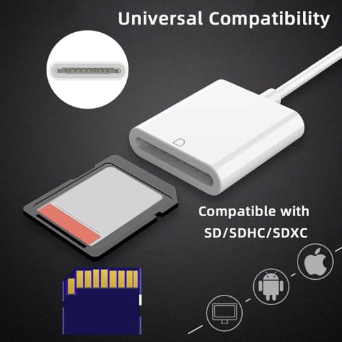 CY USB 2.0 Type C USB-C to Standard SD SDXC SDHC Card Reader Adapter Compatible with MAC Laptop Tablet Phone - style: SD