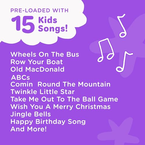Move2Play, Kids Karaoke Microphone | Includes Pre-Loaded Songs & Bluetooth | Kids Birthday Party Gift | Toy for All Ages 2, 3, 4, 5, 6+ Year Old Girls, Boys & Toddlers - color: Pink/Purple