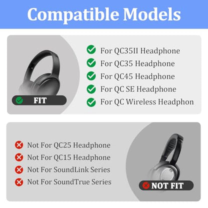 Metal Swivel Pin Hinge Repair Kit Rose for Bose QC45 QC35 II | Robust metal swivel pins with gaskets & screws,for QC35, QC35 II, QC45 and QC SE,quick setup to repair headphone hinges - color: Rose Gold