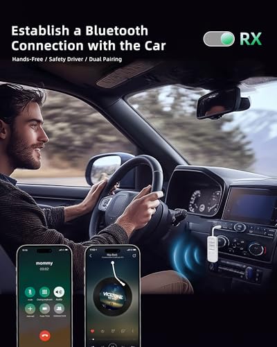 Airplane Bluetooth Transmitter Receiver for 2 Headphones, White | Wireless Audio Adapter for Plane, TV, Gym, Travel, Compatible with 3.5mm Aux Jack on Car and Home Stereo - color: White