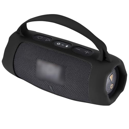 Silicone Case for JBL Charge 5 Wi-Fi/Charge 5 Portable Bluetooth Speaker, Protective Sleeve with Handle and Shoulder Strap Wireless Speakers Accessories (Black) - color: Black