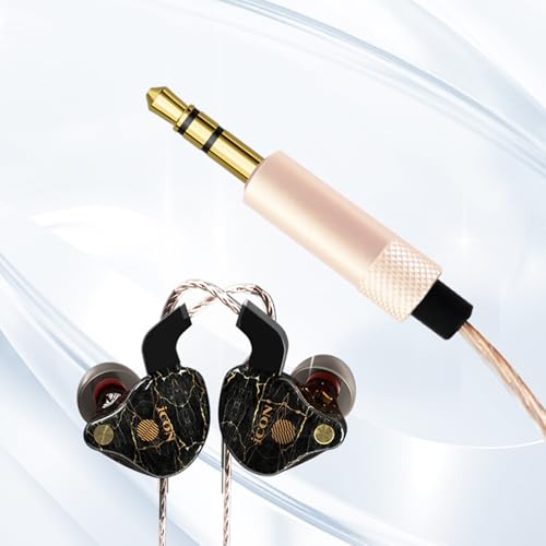 iCON Pro Audio Scan 10 in-Ear Monitors (Brown) - Professional Wired Earphones with 3.5mm Jack for Stage, Studio, PC, Smartphone - Noise Isolating IEM (Skin Tone)
