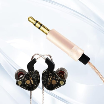 iCON Pro Audio Scan 10 in-Ear Monitors (Brown) - Professional Wired Earphones with 3.5mm Jack for Stage, Studio, PC, Smartphone - Noise Isolating IEM (Skin Tone)